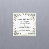  Deco Art Elegant Black White Gold Wedding Magneet