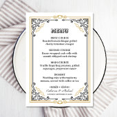  Deco Art Elegant Black White Gold Wedding Menu