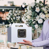  Deco Art Elegant Black White Gold Wedding Vierkante Sticker