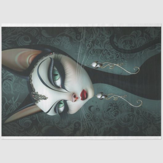 Deco Art Glamourous Cat Decoupage Tissuepapier (Voorkant)