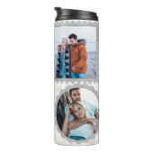 Deco Art Modern Foto Name Thermal Tumbler Thermosbeker (Geroteerd rechts)