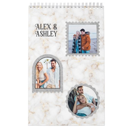 Deco Art Modern Gepersonaliseerd Fotonaam Kalender (Hoes)