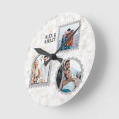 Deco Art Modern Gepersonaliseerd Fotonaam Ronde Klok (Hoek)