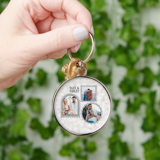 Deco Art Modern Gepersonaliseerd Fotonaam Sleutelh Sleutelhanger (Hand)