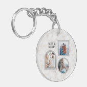 Deco Art Modern Gepersonaliseerd Fotonaam Sleutelh Sleutelhanger (Voorkant Links)