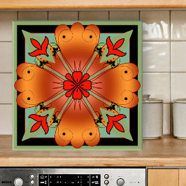 Deco Artistic Floral Kitchen of Bathroom Tegel Tegeltje