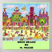 Deco Beach Poster (Voorkant)