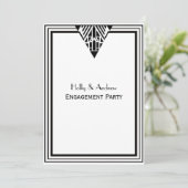  deco Black Lijst #1 V Verloving Kaart (Staand voorkant)