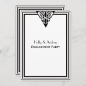  deco Black Lijst #1 V Verloving Kaart (Voorkant / Achterkant)