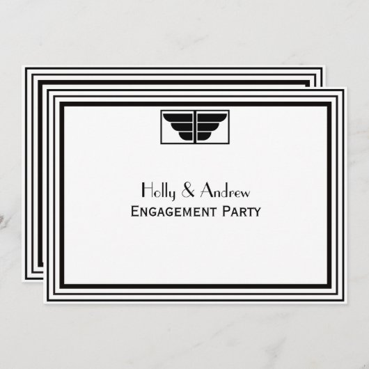  deco Black Lijst #2 H Verloving Kaart (Voorkant / Achterkant)