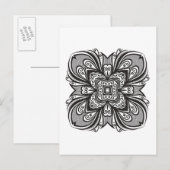 Deco Black Square geïnspireerd Briefkaart (Voorkant / Achterkant)