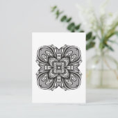 Deco Black Square geïnspireerd Briefkaart (Staand voorkant)