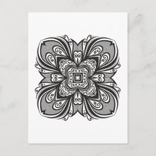 Deco Black Square geïnspireerd Briefkaart