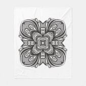 Deco Black Square geïnspireerd Fleece Deken (Voorkant)