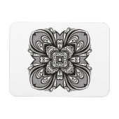 Deco Black Square geïnspireerd Magneet (Horizontaal)