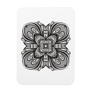 Deco Black Square geïnspireerd Magneet