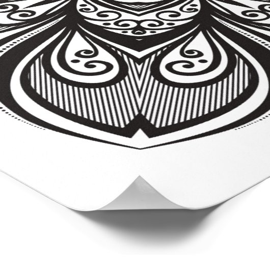 Deco Black Square geïnspireerd op 2 Poster (Hoek)