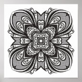 Deco Black Square geïnspireerd op 2 Poster (Voorkant)