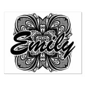 Deco Black Square geïnspireerd Rubberstempel (Afrduk)