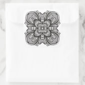 Deco Black Square geïnspireerd Vierkante Sticker (Tas)