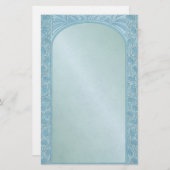 Deco Blauw - briefpapier (Voorkant / Achterkant)