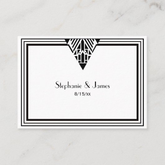 deco Blk Lijst #1 Escort Kaart #2 Plaatskaartje (Voorkant)