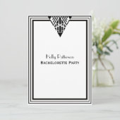  deco Blk Wht Lijst #1 V Bachelorette Kaart (Staand voorkant)