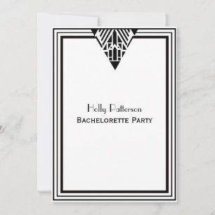  deco Blk Wht Lijst #1 V Bachelorette Kaart