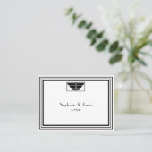  deco Blk Wit Lijst #2 Escortkaarten #2 Plaatskaartje (Staand voorkant)