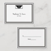  deco Blk Wit Lijst #2 Escortkaarten #2 Plaatskaartje (Voorkant / Achterkant)