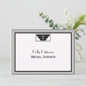  deco Blk Wit Lijst #2H Vrijgezellenfeest Kaart (Staand voorkant)