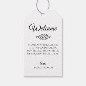 Deco bloeien bruiloft welkomsttas cadeaulabel (Voorkant)