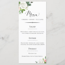  Deco bloemenbruiloft Menu