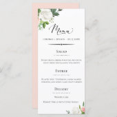  Deco bloemenbruiloft Menu (Voorkant / Achterkant)