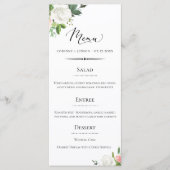  Deco bloemenbruiloft Menu (Voorkant)