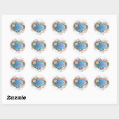 Deco bloemenronde Sticker (Vel)