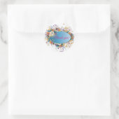 Deco bloemenronde Sticker (Tas)