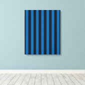 Deco Blue Vertical Stripes Canvas Afdruk (Insitu (Houten vloer))