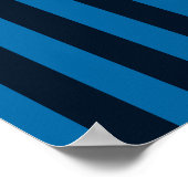 Deco Blue Vertical Stripes Poster (Hoek)