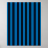 Deco Blue Vertical Stripes Poster (Voorkant)