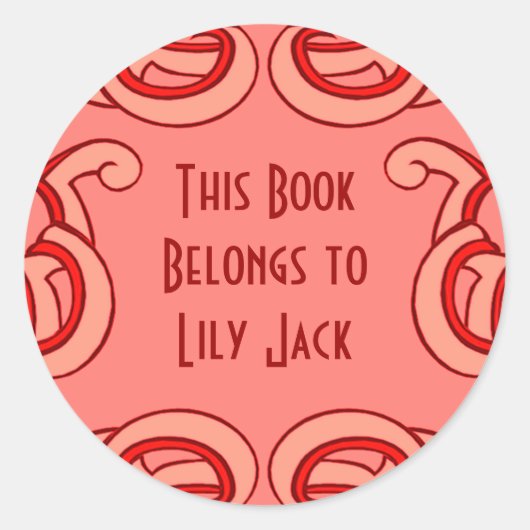Deco Book Bord Ronde Sticker (Voorkant)