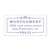 Deco Border Familienaam Retouradres Zelfinktende Stempel (Design)