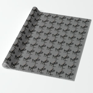 Deco Borzoi Kerstverpakkings Papier Zilver