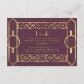  Deco Bourgondië Gold Wedding Details Informatiekaartje (Voorkant)