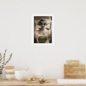 deco bride gekleurde veil poster (Keuken)