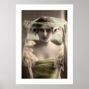 deco bride gekleurde veil poster