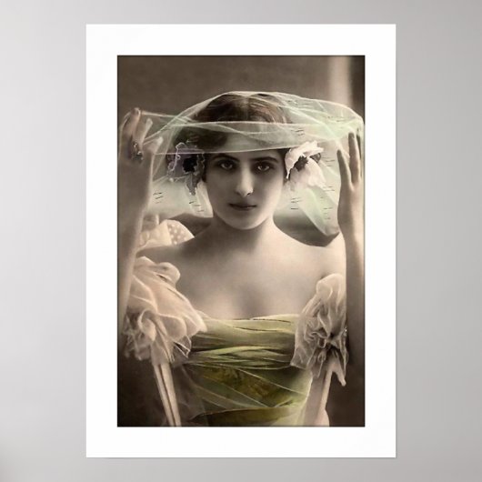 deco bride gekleurde veil poster (Voorkant)