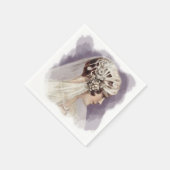 Deco  Bride Plum Servet (Hoek)