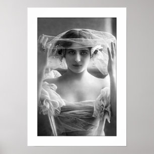 deco bride zwarte witte hoofdsluis poster