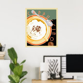 Deco Cappuccino Poster (Thuiskantoor)